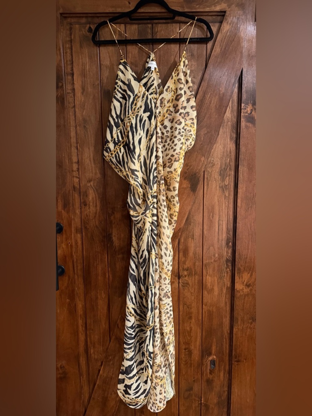 Ronny Kobo Zella Strapless Maxi Dress - Beige and Brown Leopard - Picture 8 of 11